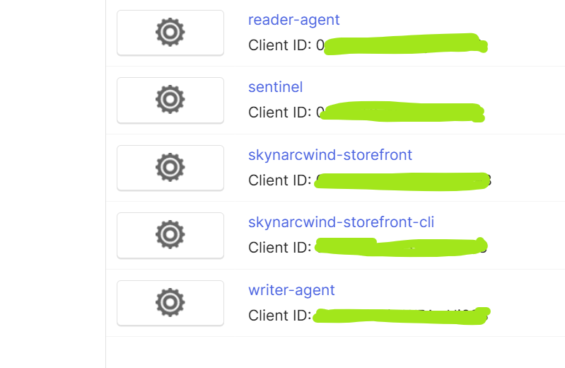 Okta applications: broker, sentinel, storefront, agents